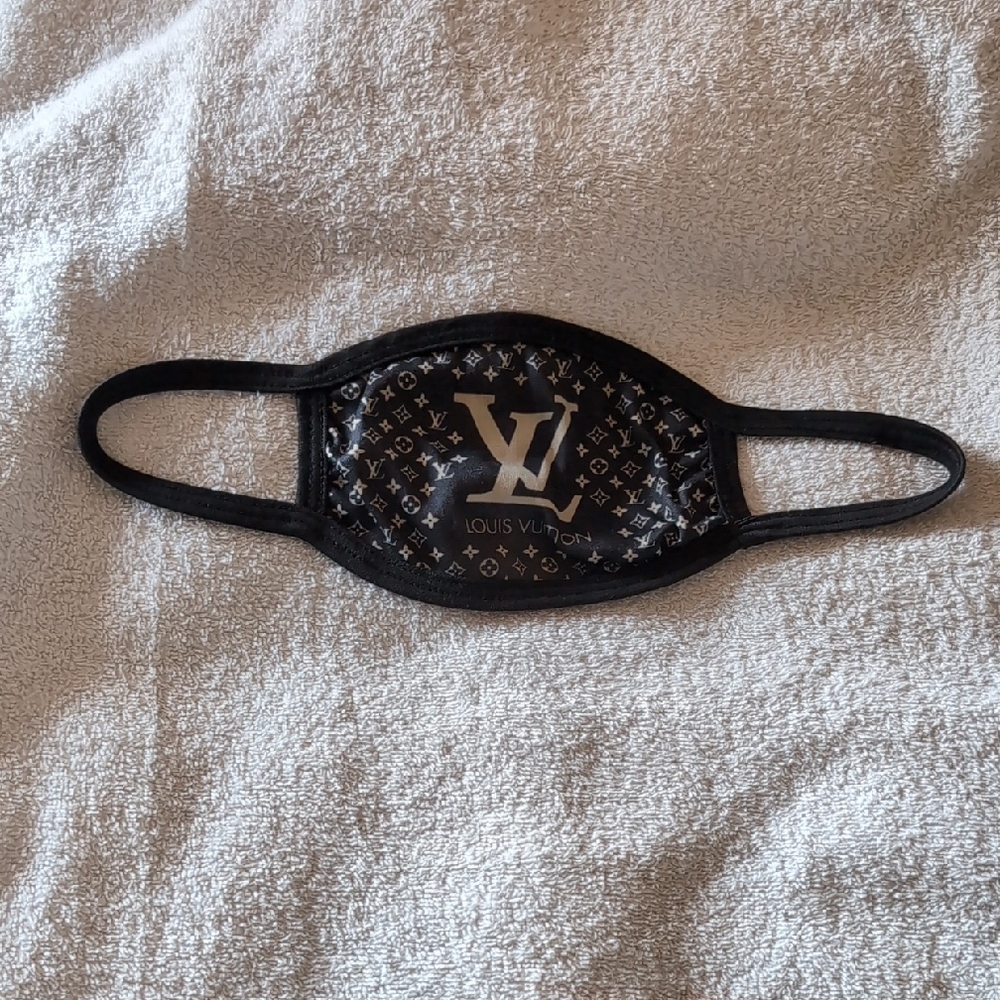 Louis Vuitton Black and White Monogram Face Mask